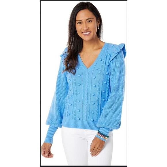 Lilly Pulitzer Sweaters - NWT Lily Pulitzer Blue Thistle Pull On Greta Sweater Size XL